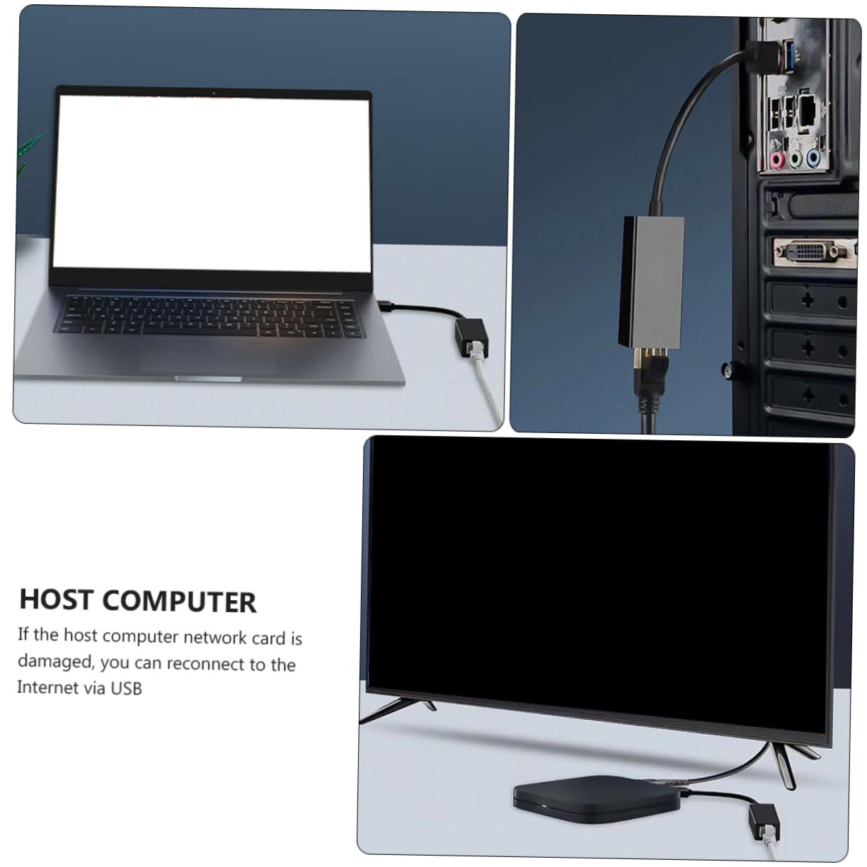 Gatuida 3pièces Adaptateur Ethernet USB Mbps Convertisseur Réseau Filaire Pratique pour Gaming Et Streaming Compatible avec Pc Et Ordinateurs Portables