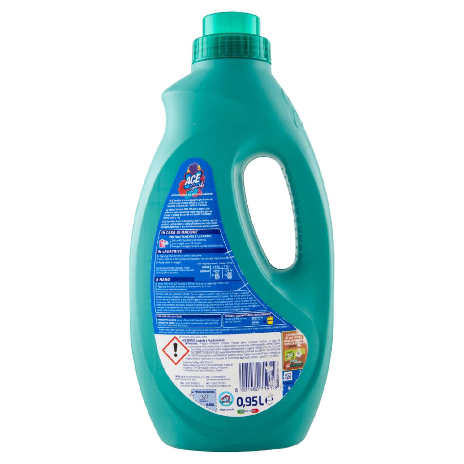 Candeggina delicata lavanda e muschio bianco per colorati kit con Spugna Brandizzata SPESA & RISPARMIO Inclusa – Variazioni 4/8/12 Pezzi – 0,95 L (12)