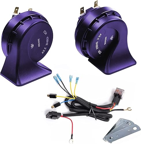 BANHAO - Bocina de caracol ruidosa de 12 V, bocina de motocicleta con relé, bocina de aire ruidosa, bocina de tren ruidoso kit de bocinas de tren