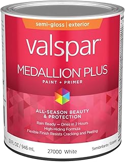 27000 White Base Medallion Plus Exterior Paint & Primer, Semi-Gloss, 1 Quart