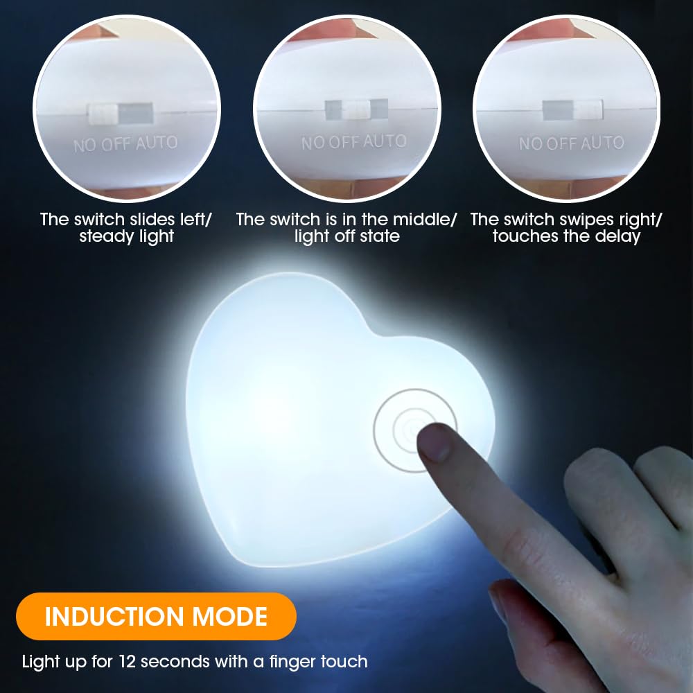 Dhqkqg Glow Heart Purse Light with Induction and Automatic Sensor Touch, 2 Pcs Handbag Clip for Women Girls Valentine's Day - Image 4