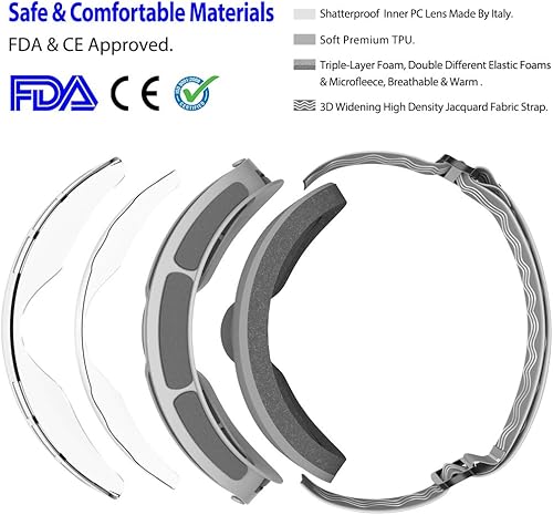 Miniatura 4 de COPOZZ Ski Goggles Kids, Youth Snowboard Goggles for Boys Girls Toddler Age 2-12,OTG UV400 Helmet Compatible Skiing Equipment