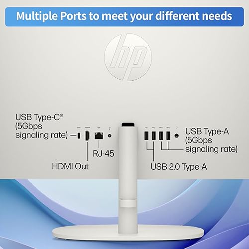 Miniatura 7 de HP Computadora de escritorio todo en uno 2025, procesador Intel Celeron J4025, pantalla FHD de 21.5 pulgadas, 32 GB de RAM, SSD de 1 TB, Wi-Fi 6,
