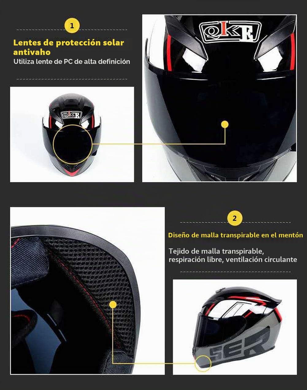 Casco integral de motocicleta con 3 opciones de lentes DOT Cascos de scooter Casco de turismo para hombres & mujeres Viaje diario Puede usarse con Bluetooth (rayas negras-rosas) (A,55~56cm M)