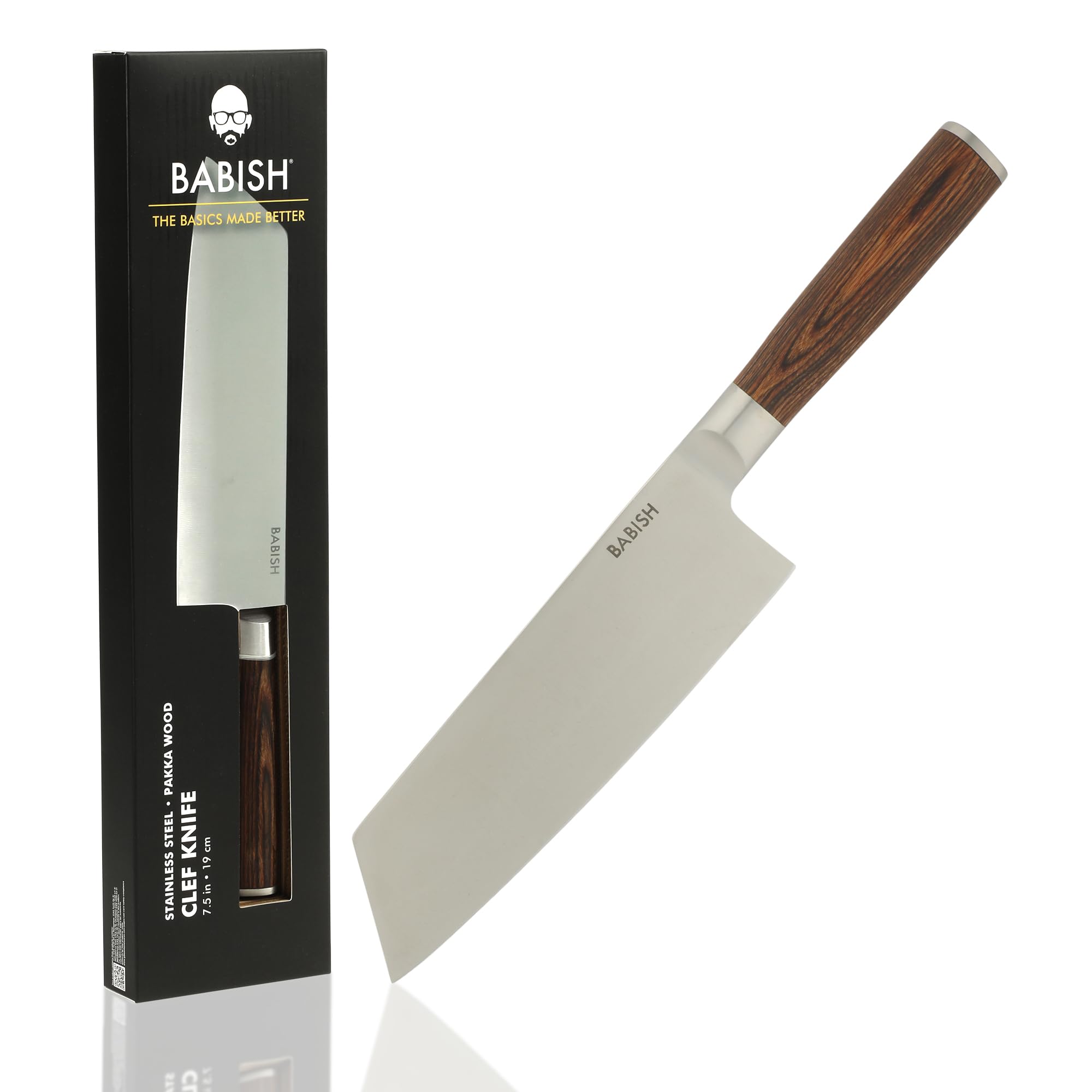 Babish High-Carbon 1.4116 German Steel Cutlery, 7.5" Clef (Cleaver + Chef) Kitchen Knife, Good Housekeeping Standout Knife of 2022 — Amazon image 7