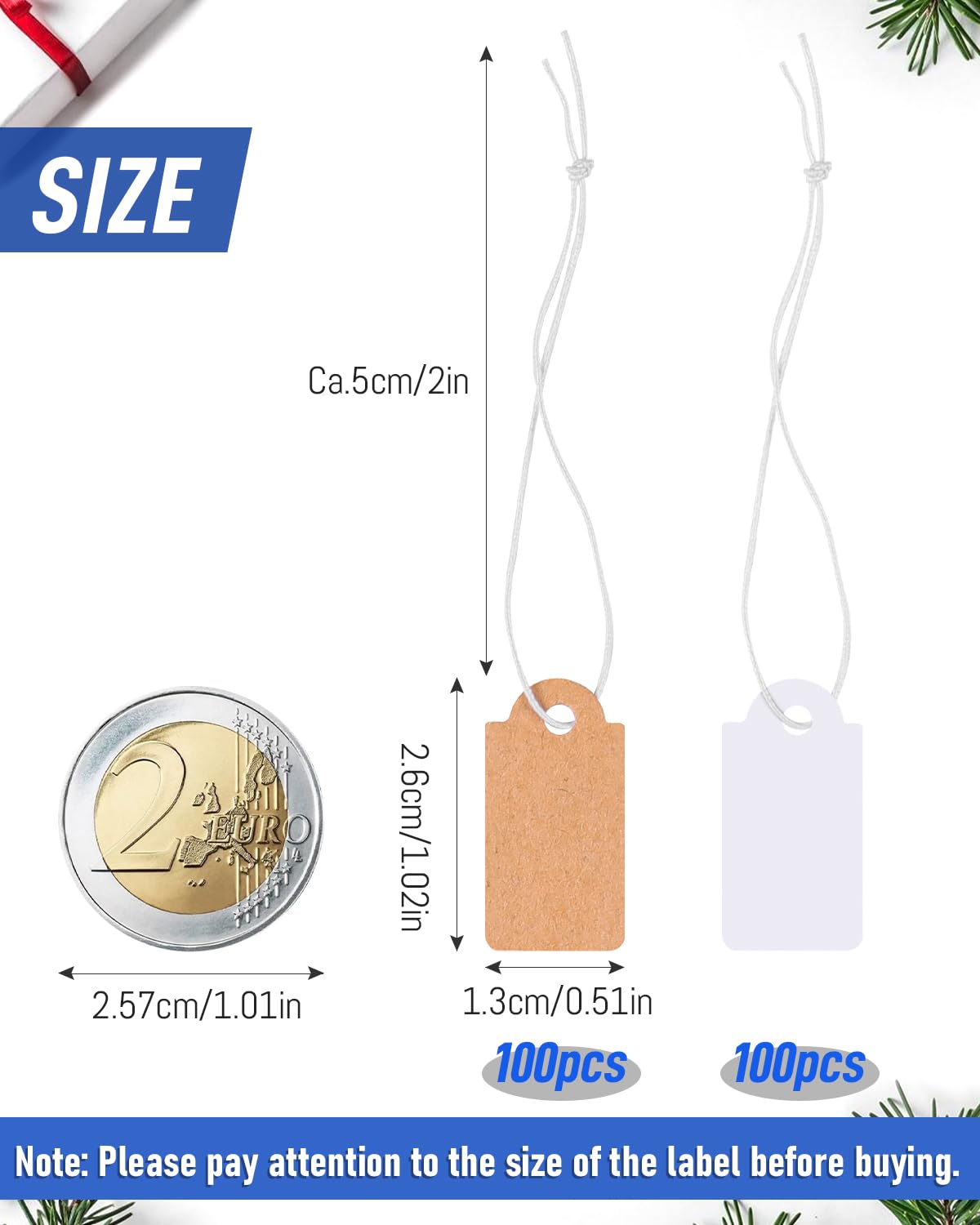 Set di 200 Etichette Regalo Colorate Ciondoli Decorativi da Appendere con Corda, Ciondoli in