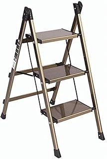 Ladder Stool Aluminum Folding Step Stool Multi-Function Ladder Indoor Flower Shelf Storage Folding Steps,3 Steps (3 Steps)