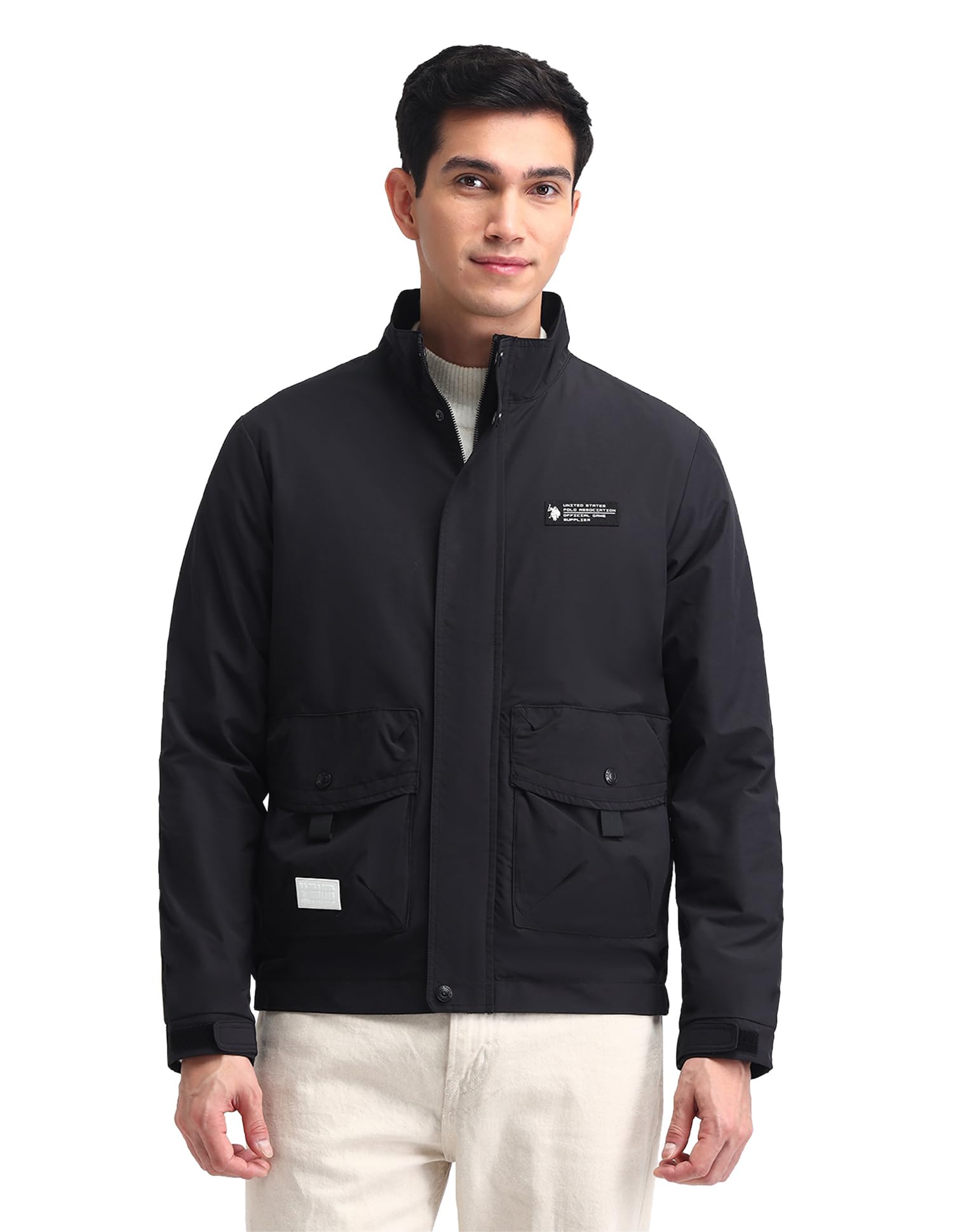 u.s. polo assn. denim co. Mens Beige Solid Long Sleeve Polyester Classic Jacket-picture-18