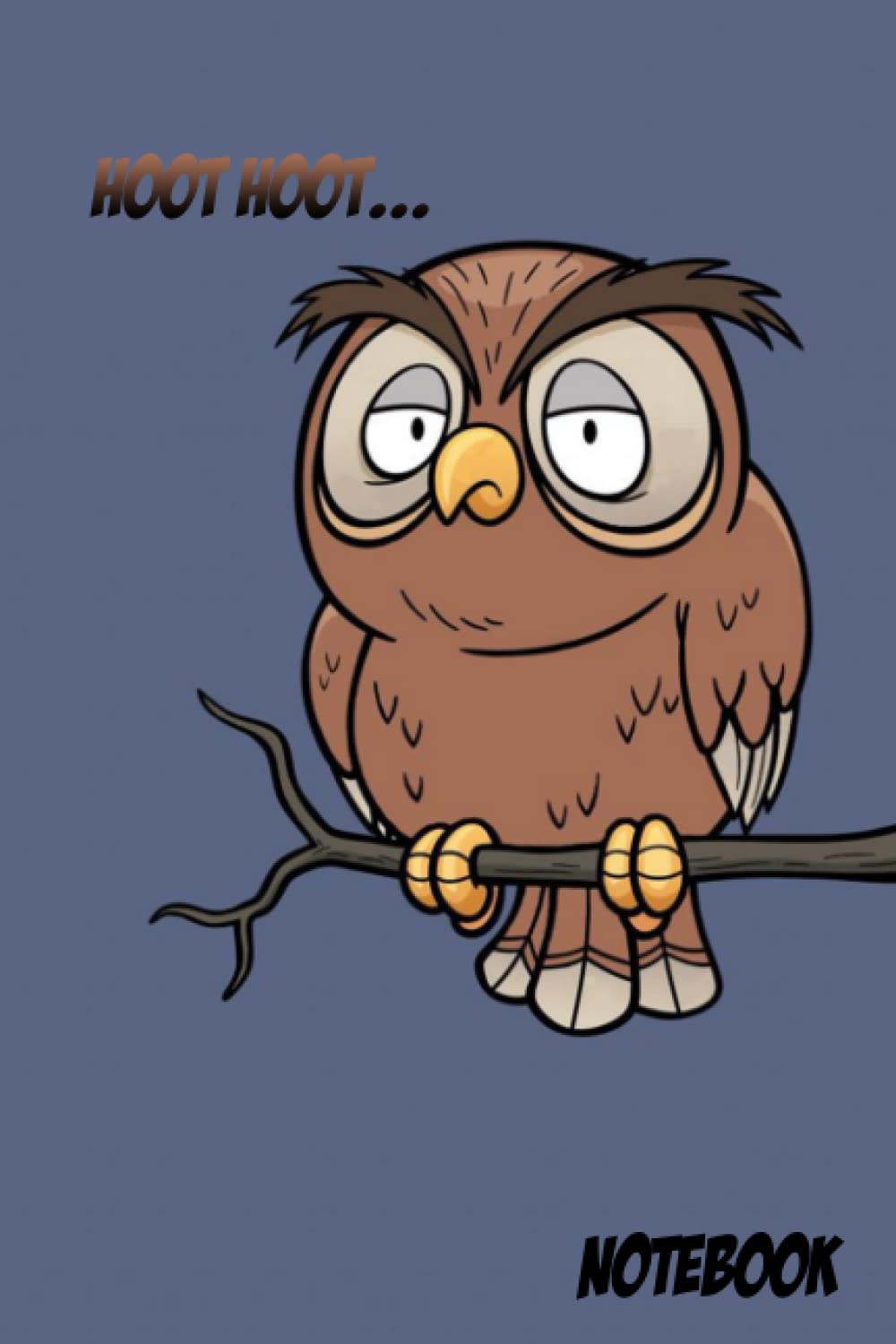 Notebook: animated owl, hoot-hoot,Wide Ruled,100 Pages (Composition Book, Journal) (6 x 9)