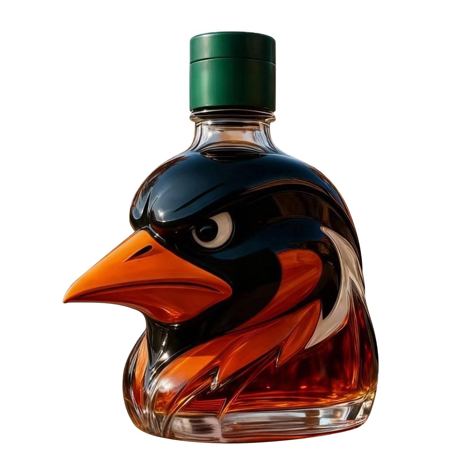 Jazuaiao Hawks Head Form Liquor Bottle Glass Whiskeys Dispenser Shatter Resistant Drinkware for Social Gatherings Hawks Head Shaped Whiskeys Decanter