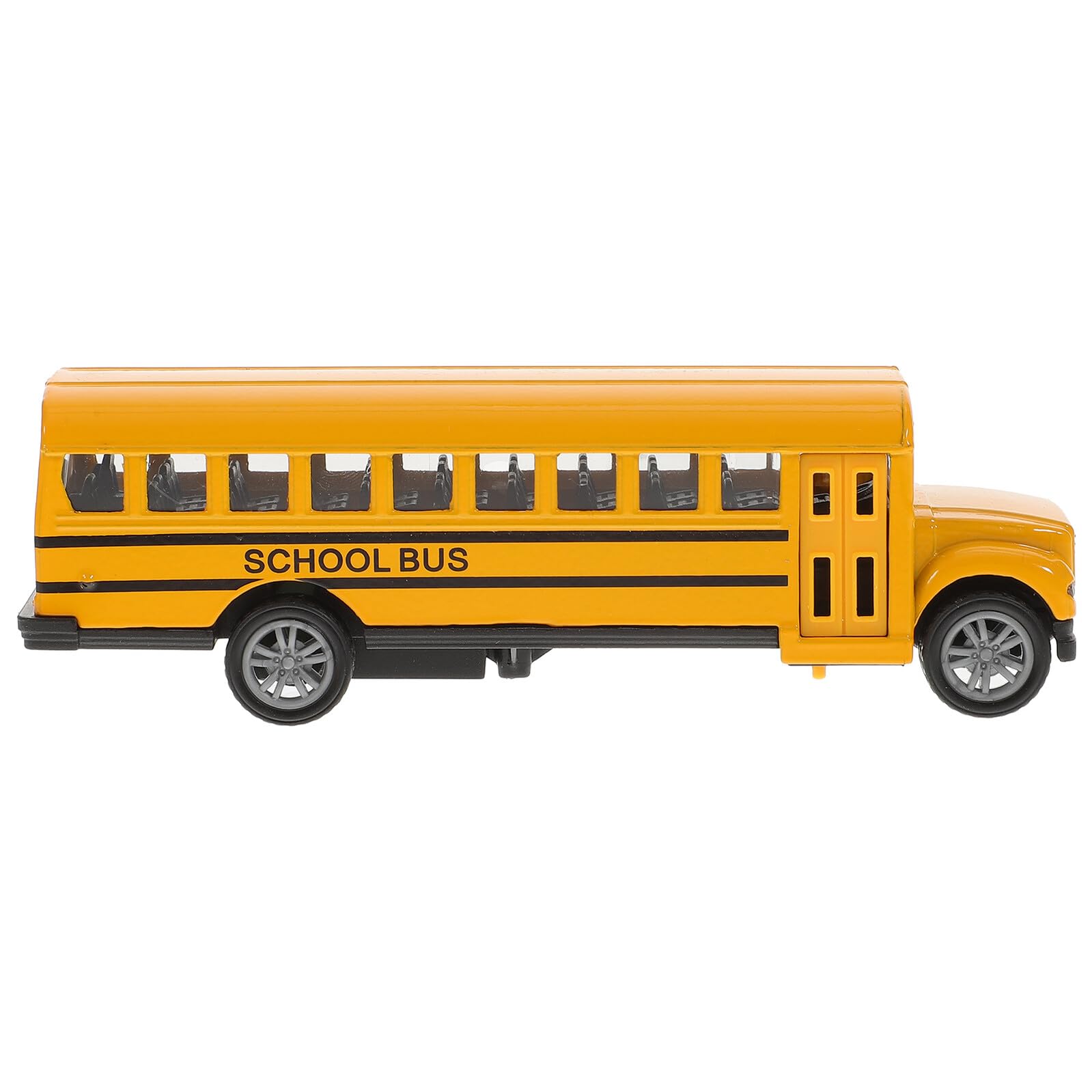 GARVALON Jouet de Bus Scolaire Miniature Jaune en Alliage 2 Pièces