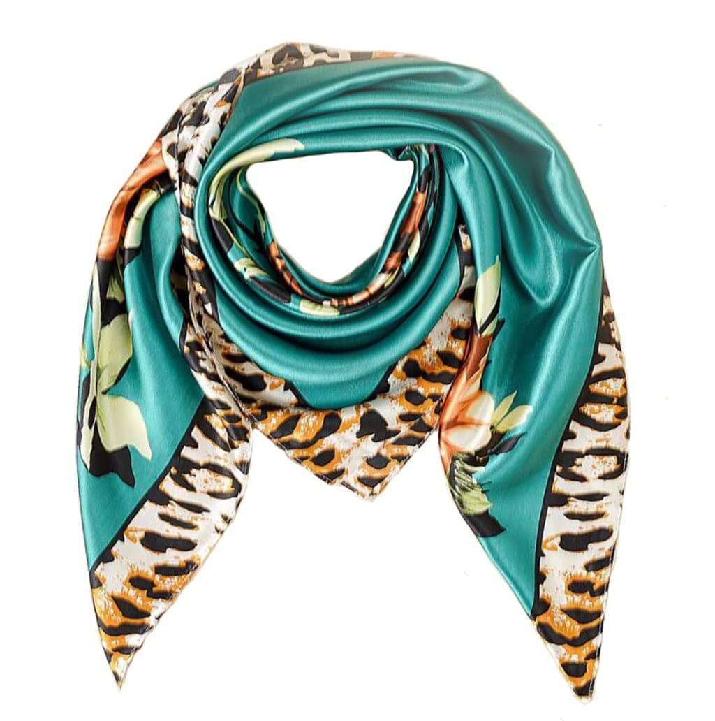 Écharpe en soie SHISHI foulard carré 90x90cm pour rehausser une tenue simple