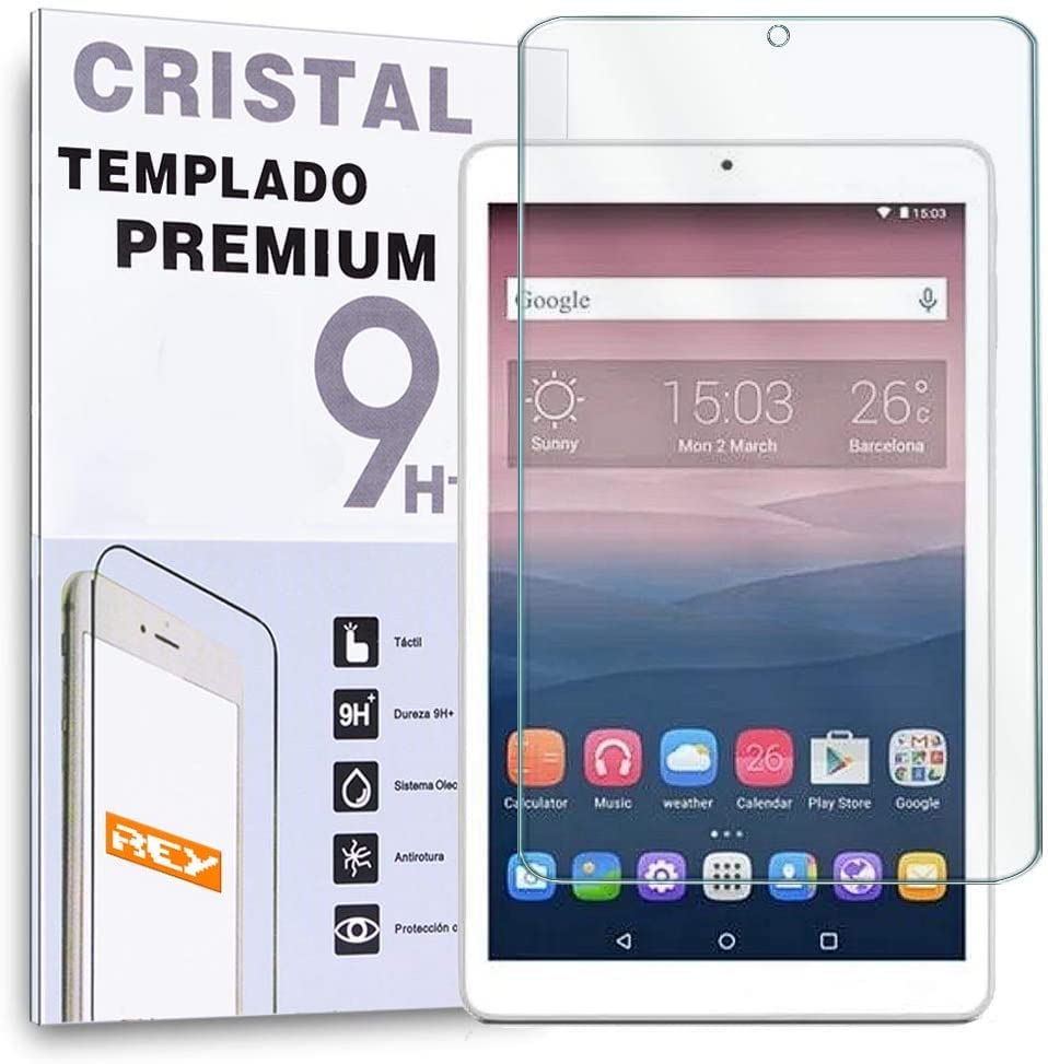 REY, Protector de Pantalla para ALCATEL PIXI 3 10.0', Cristal Vidrio Templado Premium Táblet