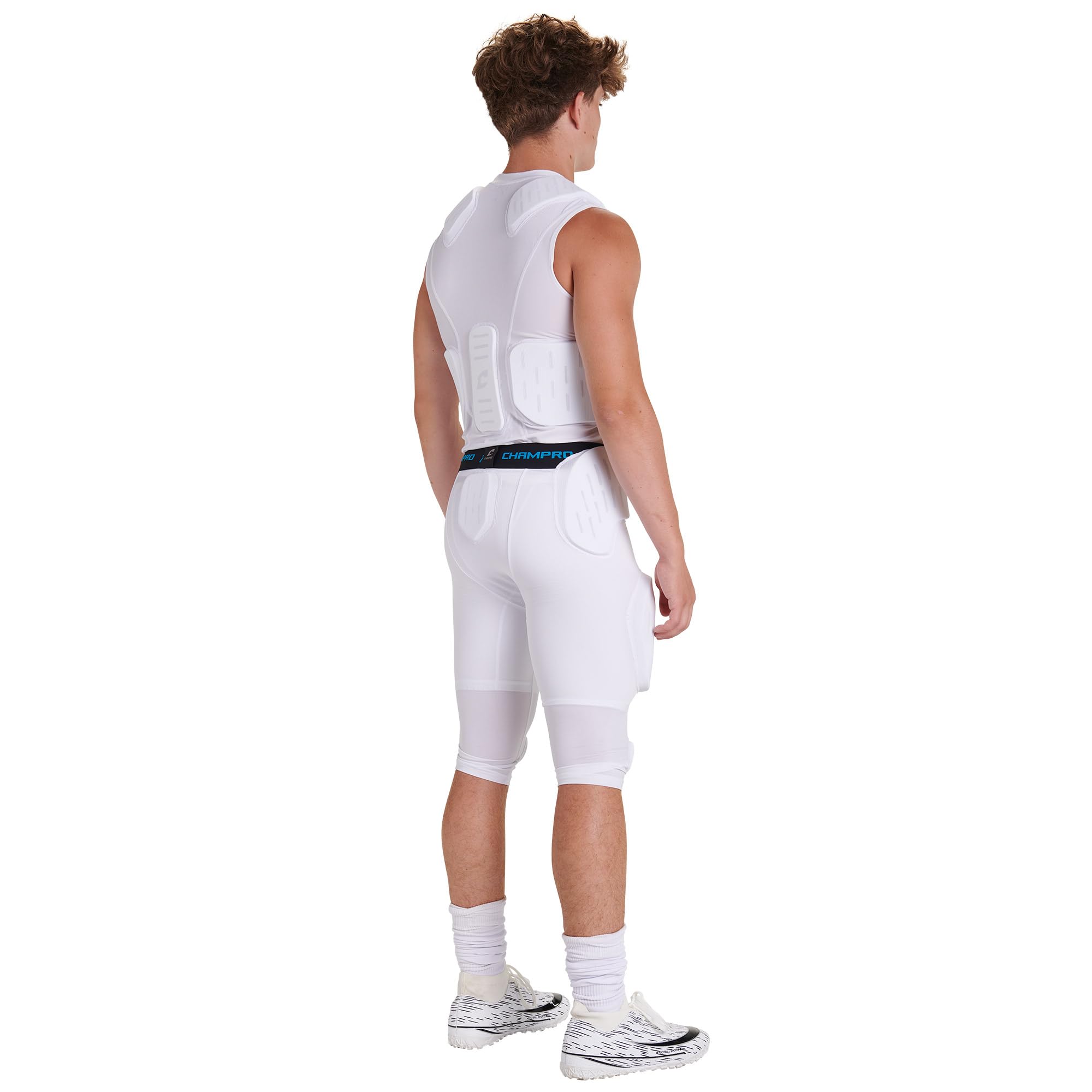 Champro Formation - Faja de 7 Almohadillas para Adultos XL Color Blanco