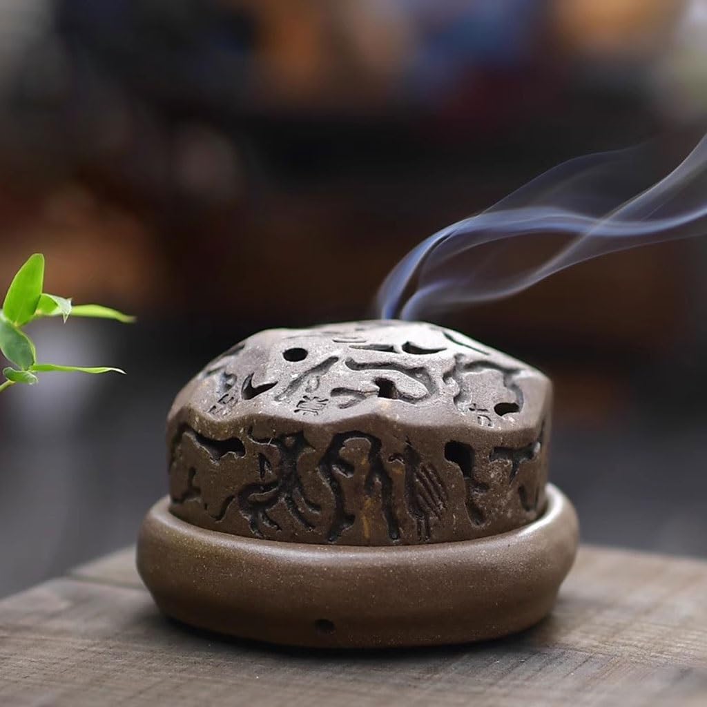 Quemador de Incienso de Reflujo Quemador De Incienso Zisha Arcilla Duan, Cerámica Creativa, For Uso Doméstico, Mesa Té, Torre Personalizada Adorno de Aromaterapia