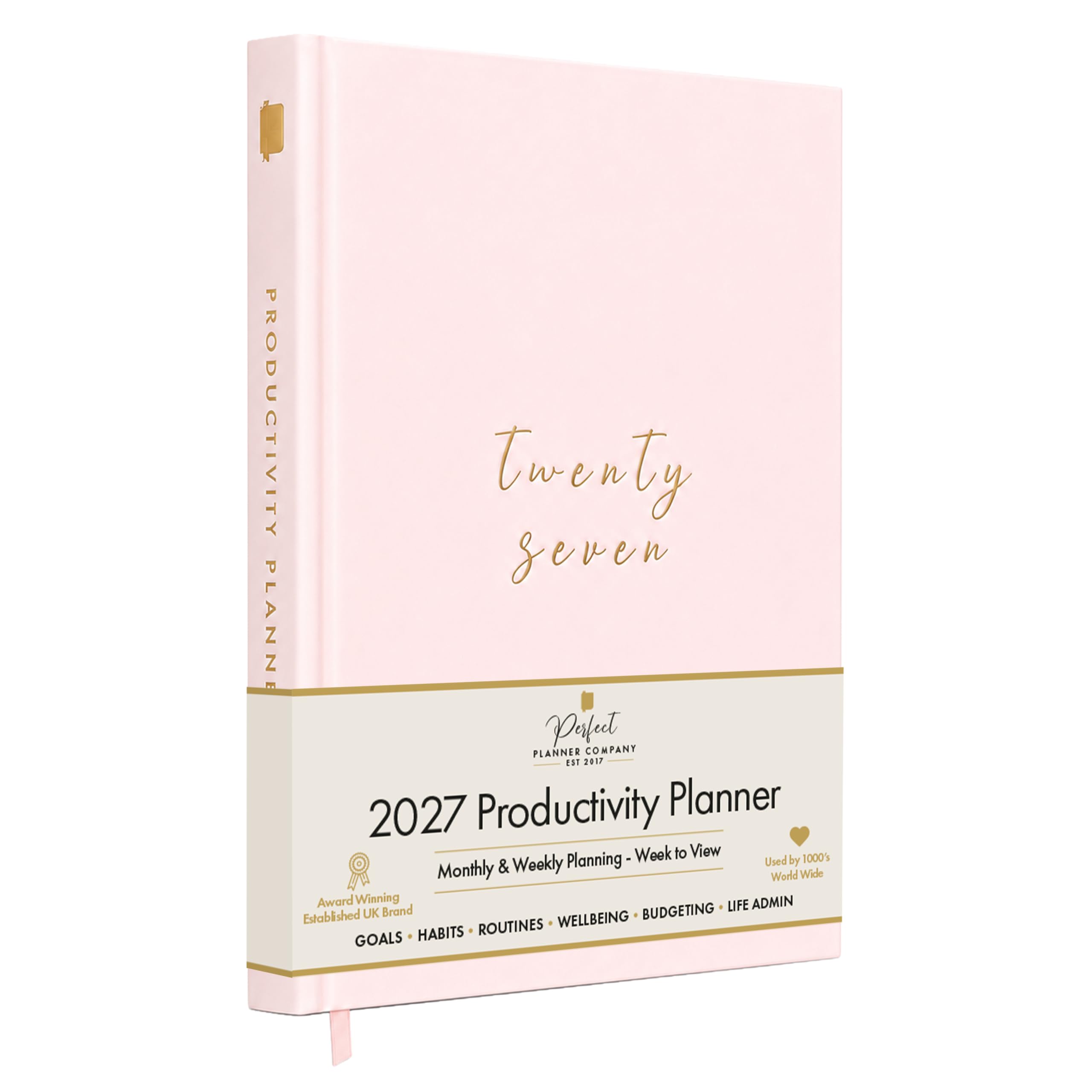 Perfect Planner Company 2027 Productivity Planner - Week to View - A5