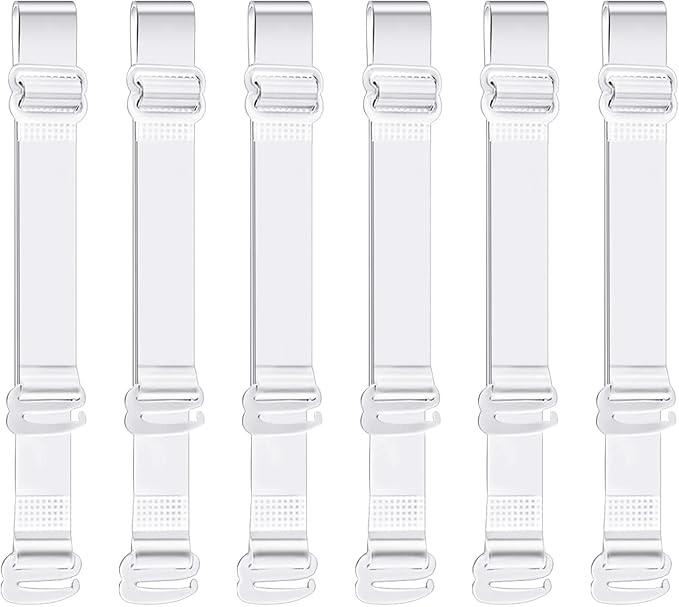 3 Paar BH Träger Unsichtbar - Transparent & Rutschfest