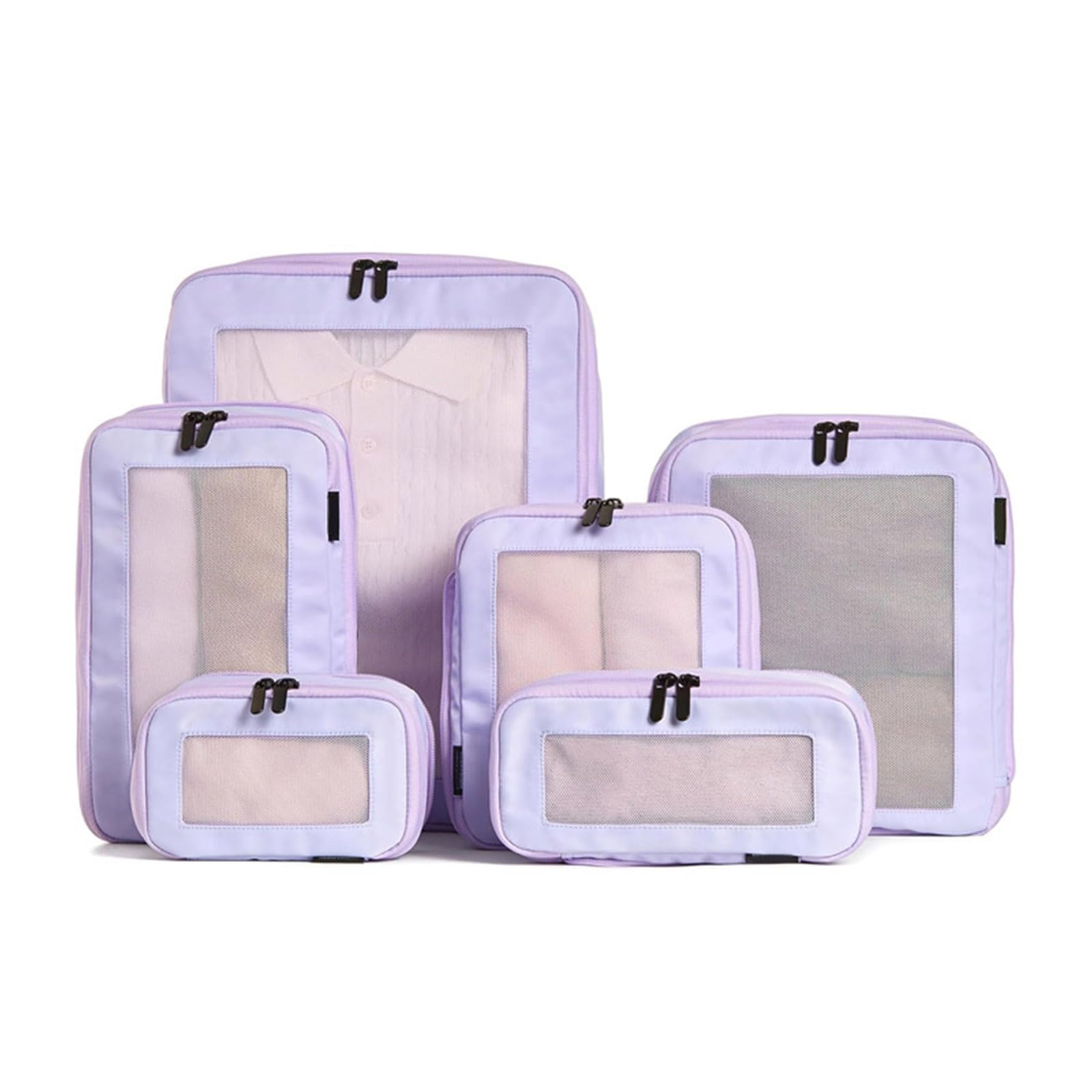 6 Pack Travel Compression Storage Bags Set in Various Sizes for Clothes Shoes Keeping Waterproof Foldable Travel Storage Bags Set