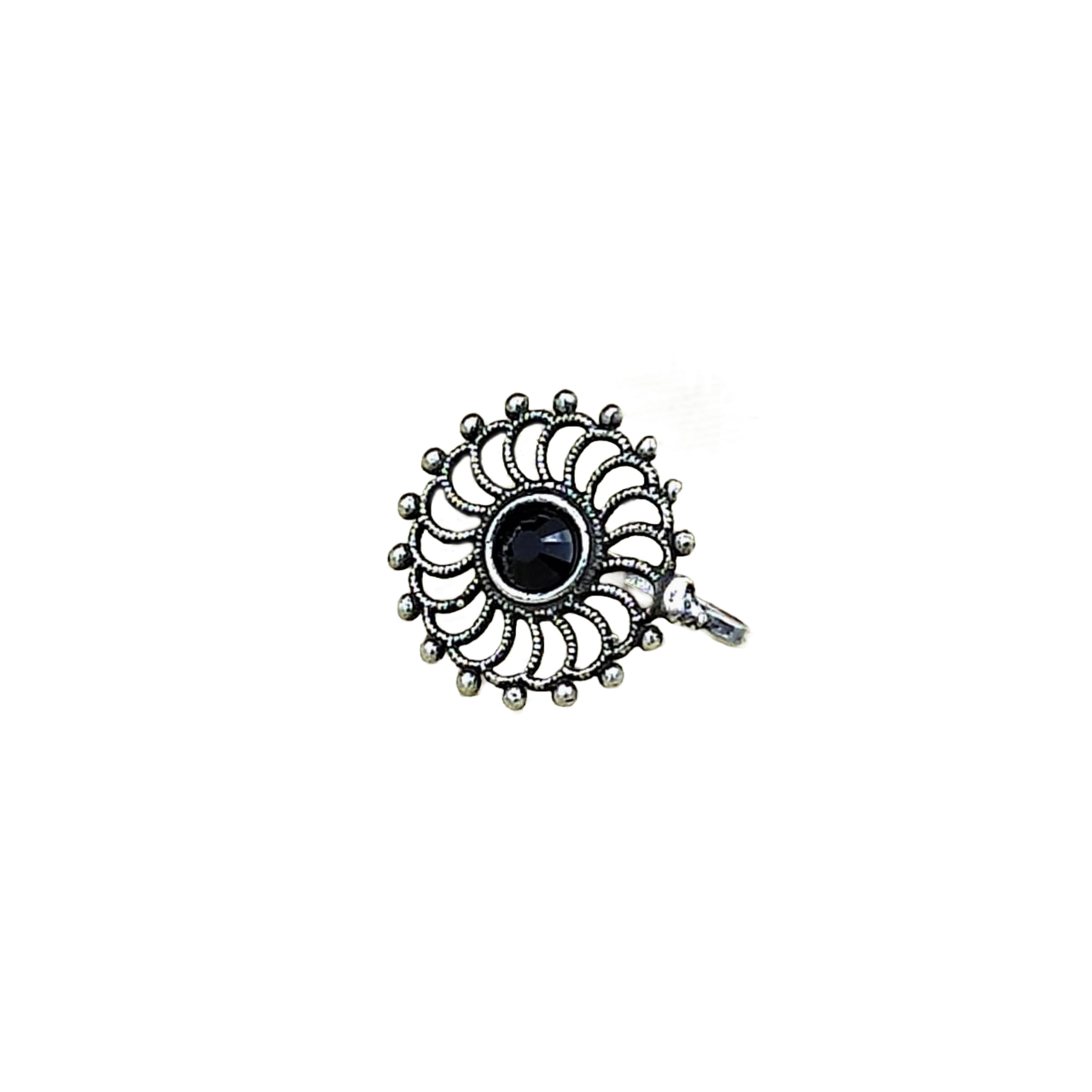 Moonlit Mystery Ethereal Sparkle Nosepin Beautiful Silvery-Toned Nose Ring Lightweight and Versatile Nose Pin For Women And Girls-image-29