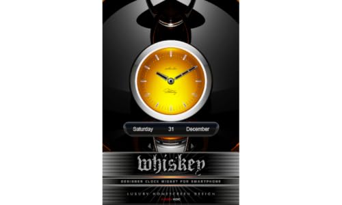 Whiskey Beautiful Clock Widget Theme for Android