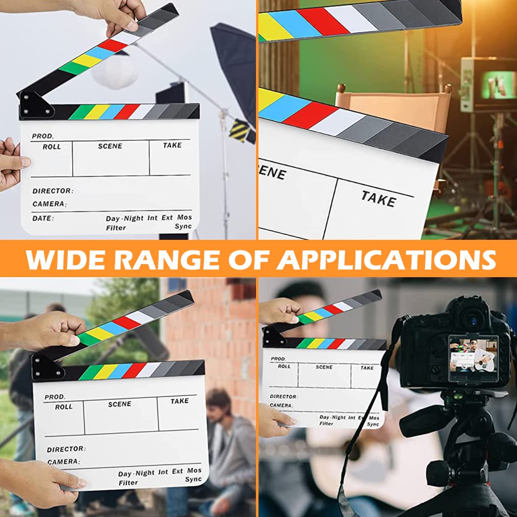 ZIBUYU® Movie Clap Board 10x12 Inch Film Clapper Board Tool Stage Prop — Amazon image 6