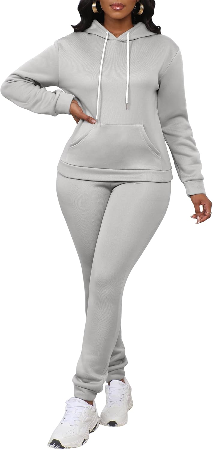 LovelyWholesale Womens Sweatsuits 2 Piece Set Hoodie Sweatshirts and Jogger Sets - Image 4