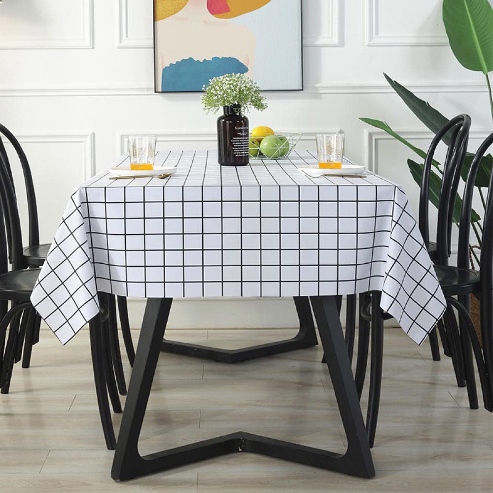 Tovaglia resistente all'acqua per tavolo da pranzo all'aperto, anti scottature, rettangolare, 140 × 140 cm