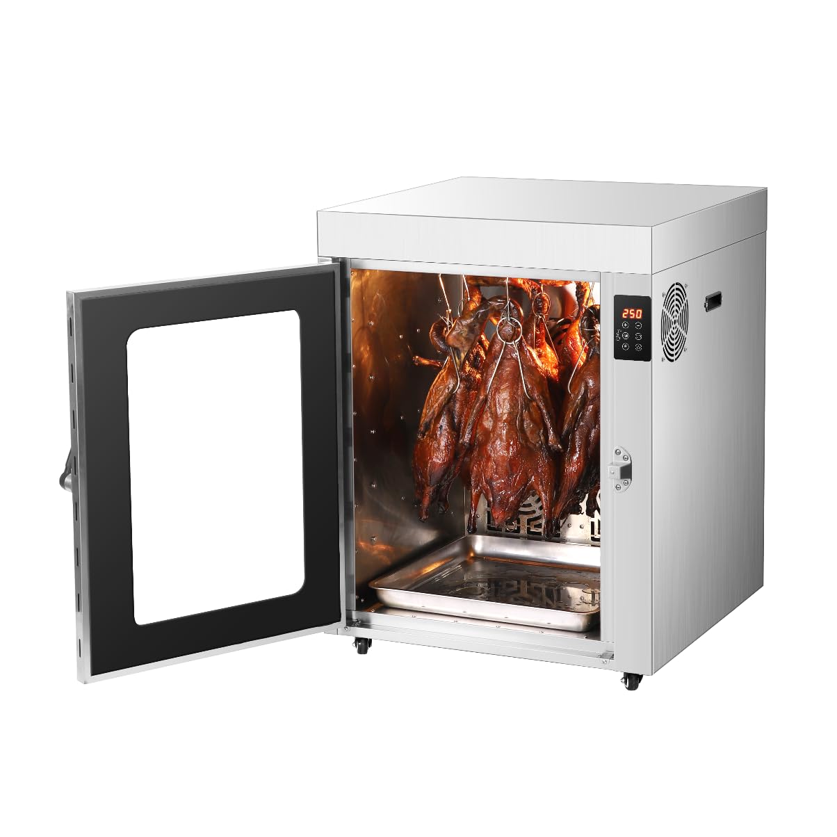 Electric Multi-Function Rotisserie Oven,Vertical Countertop Oven for Duck,Kebab,Chicken,Duck Roaster with hooks and shelves,Large Capacity 170QT Adjustable heat and Timer setting,360° Rotating,220V
