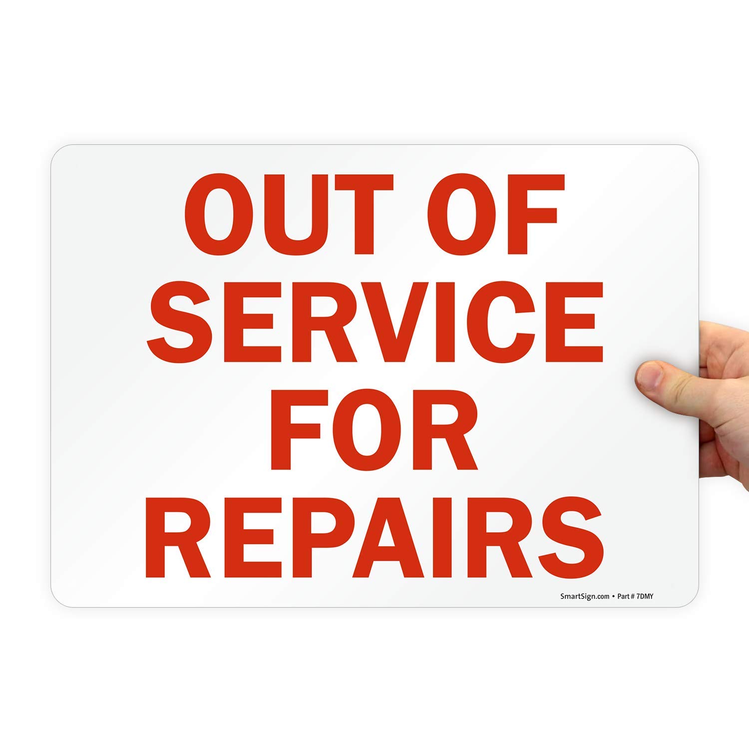 SmartSign - U9-1911-MG_7x10 "Out of Service for Repairs" Sign | 7" x 10" Magnetic Red on White — Amazon image 7