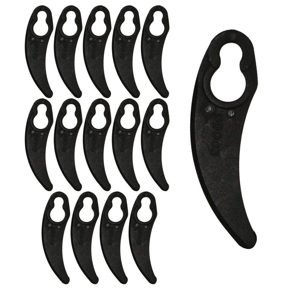 RocwooD Pack Of 15 Plastic Cutting Blades Fits Challenge 1100W Hover Lawnmower PDG4140