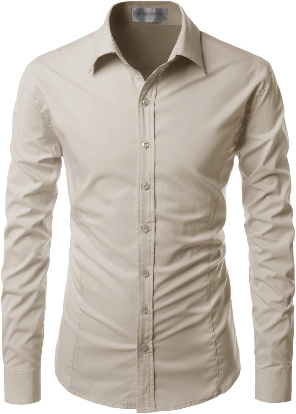 Mens Casual Slim fit Basic Dress Shirts