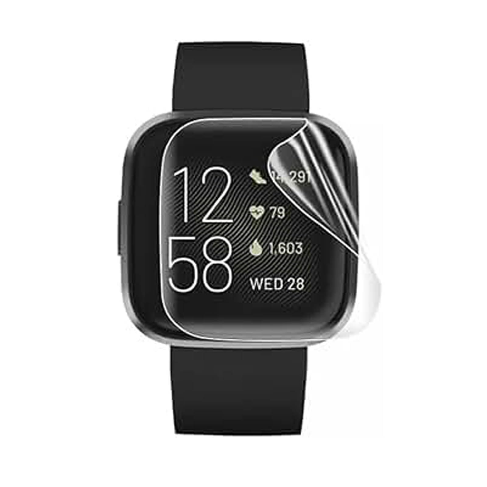 Kicvbnco 3 Pack For Versa 3 Screen Protector watch film Screen film, [TPU film] [film Friendly] for Versa3/ Sense film TPU soft film