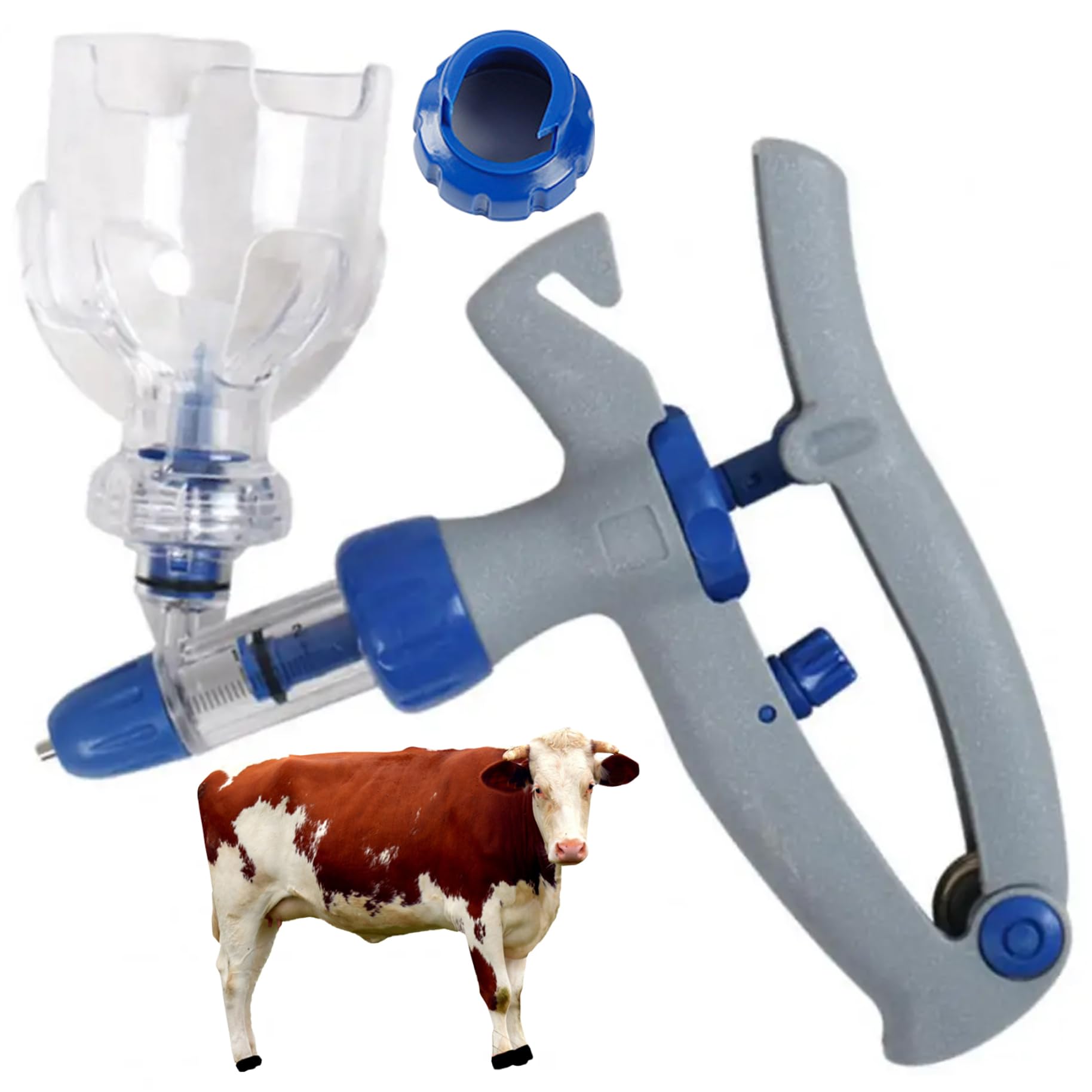 Stéringe d'injecteur automatique, pistolet de chèvre de seringue injecteur automatique, pistolet à seringue de bétail 5 ml avec insertion de bouteille continu réglable à la seringue de bétail précise