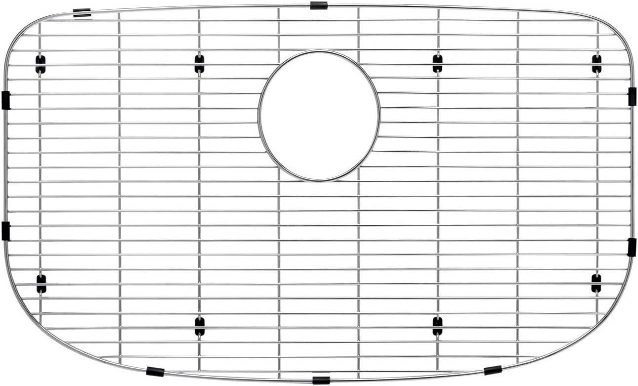 BLANCO 235913 Front Center Drain Sink Grid, 13.63" L x 13.63" W x 0.25" H, Stainless Finish