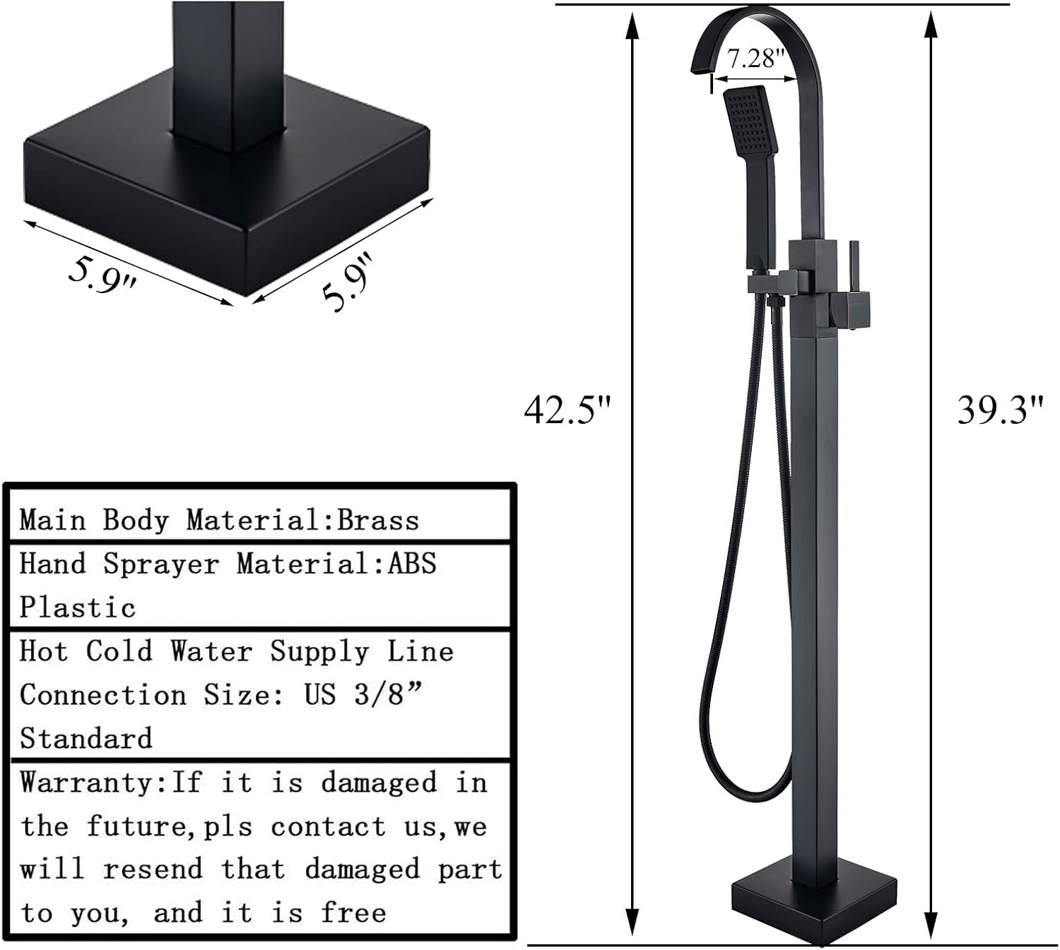 🛒 Crazy Deals Votamuta Floor Mount Freestanding Bathtub Faucets Tub Filler Single Handle Shower Faucets with Handheld Shower Tub Faucets Oil Rubbed Bronze Hottest Sales Votamuta Floor Mount Freestanding Bathtub Faucets Tub Filler Single Handle Shower Faucets with Handheld Shower Tub Faucets Oil Rubbed Bronze