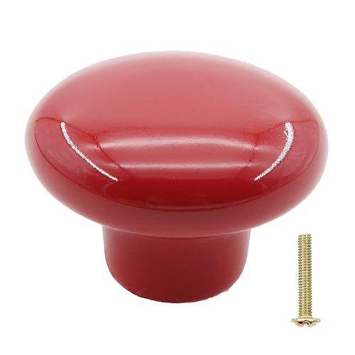 6 Pack Ceramic Knobs,TTZEZE Unique Handmade Decorative Kitchen Cabinet Knobs,Round