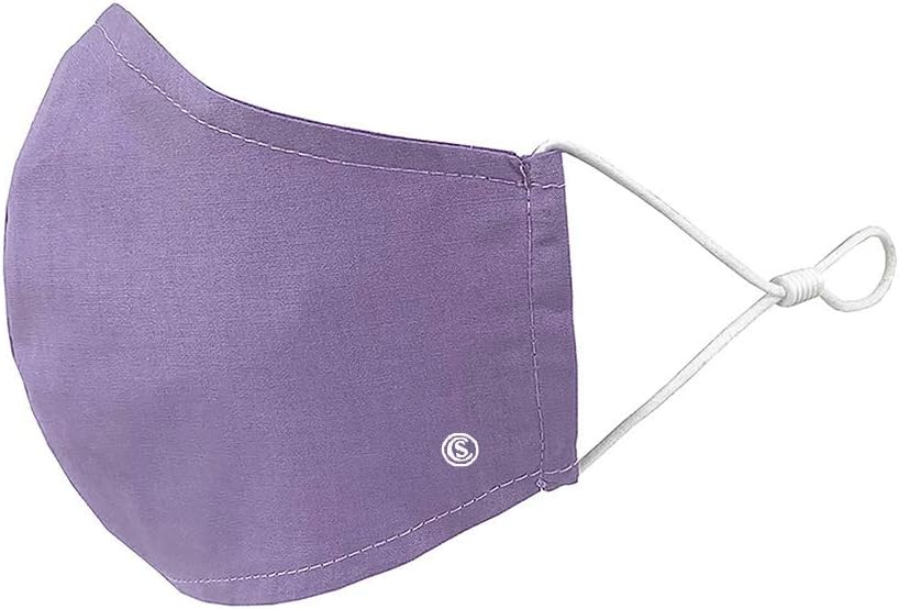 Con.Struct Face Mask, Face Mask 3-Pack Washable Unisex Cotton Cloth Face Mask (Lilac Floral)