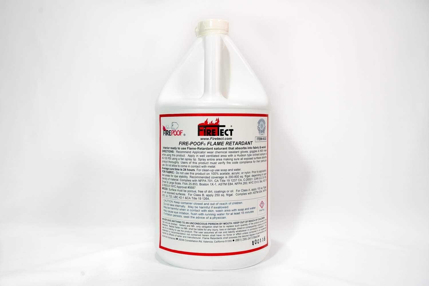 Fire-Poof Flame Retardant in 1-Gallon Container for Wood and Fabric