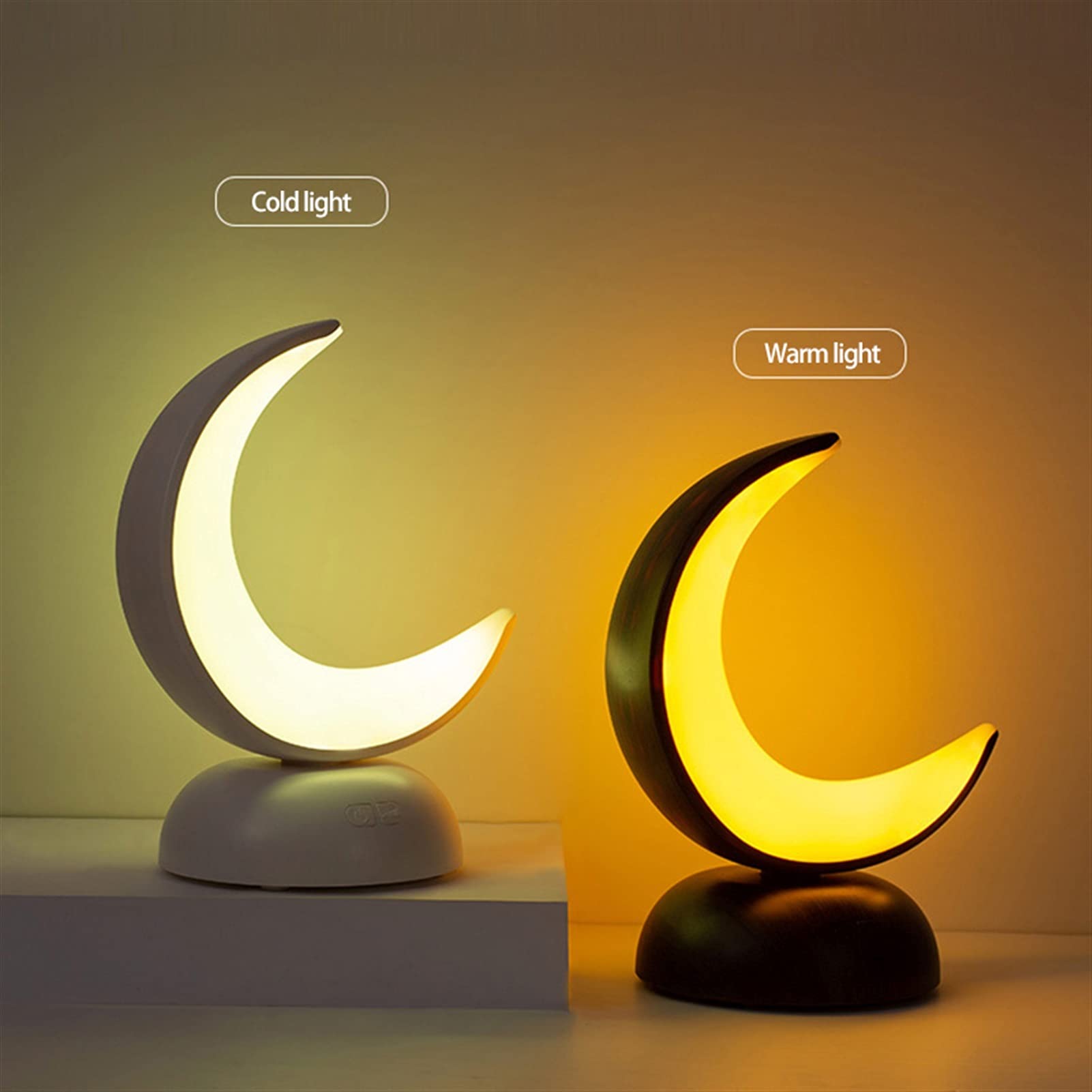 Lampka nocna w kształcie księżyca aromaterapia lampka nocna czujnik ruchu USB akumulator przenośny sypialnia sypialnia sypialnia stolik nocny biurko LED lampa stołowa do sypialni (kolor: czarny)