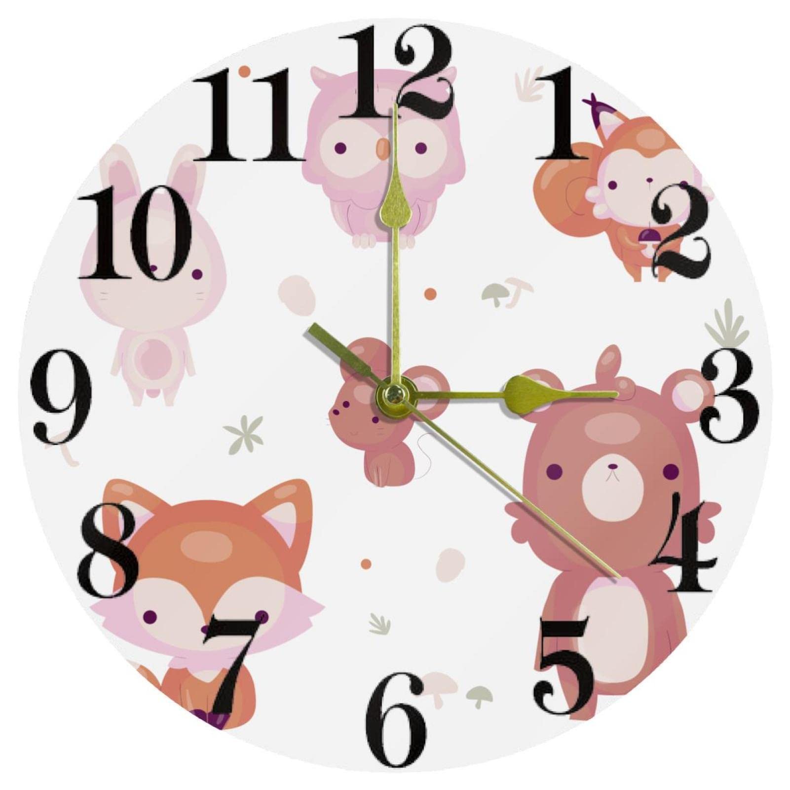 Horloge murale à quartz silencieuse de 25cm sans tic-tac mécanisme fluide à pile