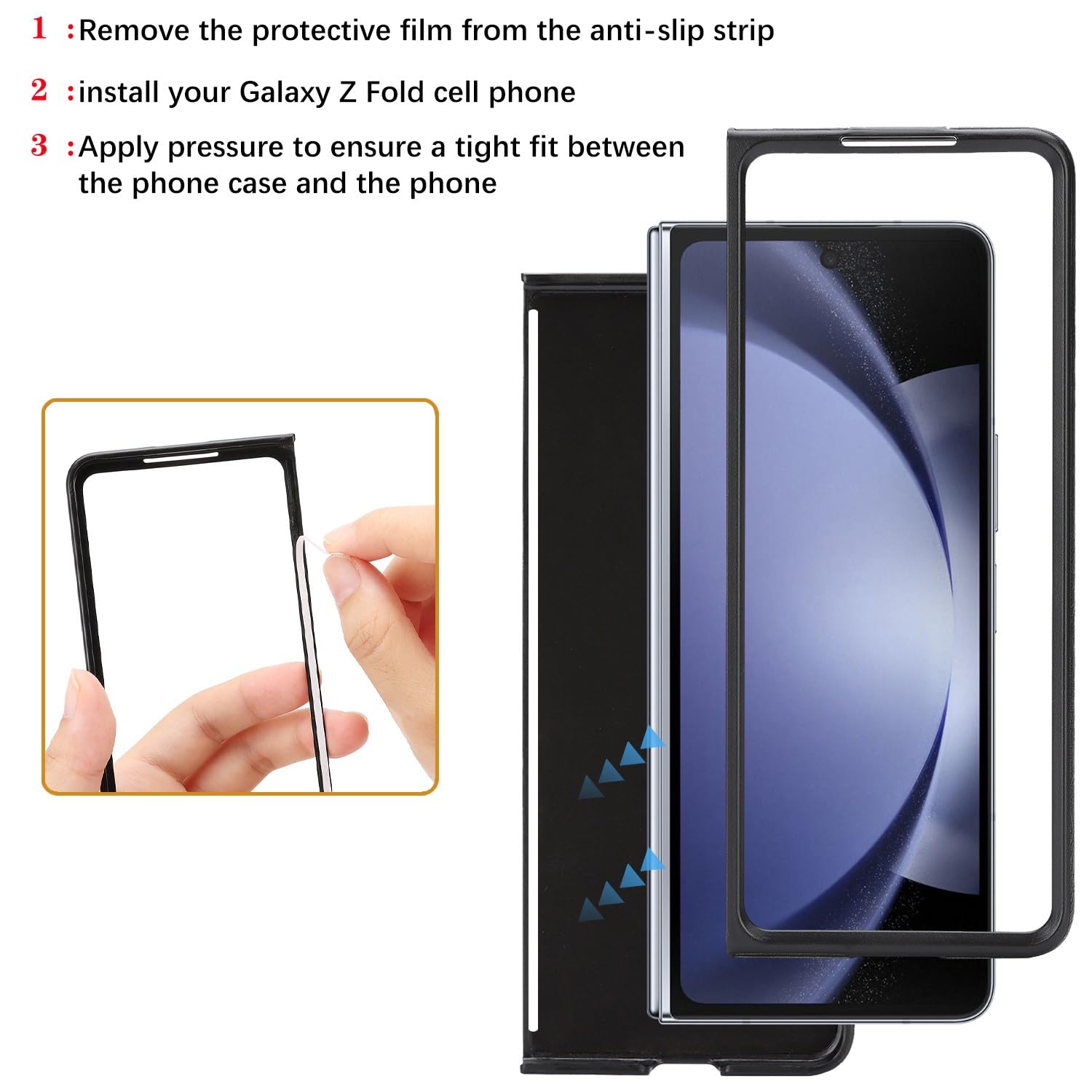 Generic Custodia compatibile con Samsung Galaxy Z Fold 8 Ultra (colore: grigio) cavalletto in pelle magnetica portafoglio rimovibile flip stand custodia
