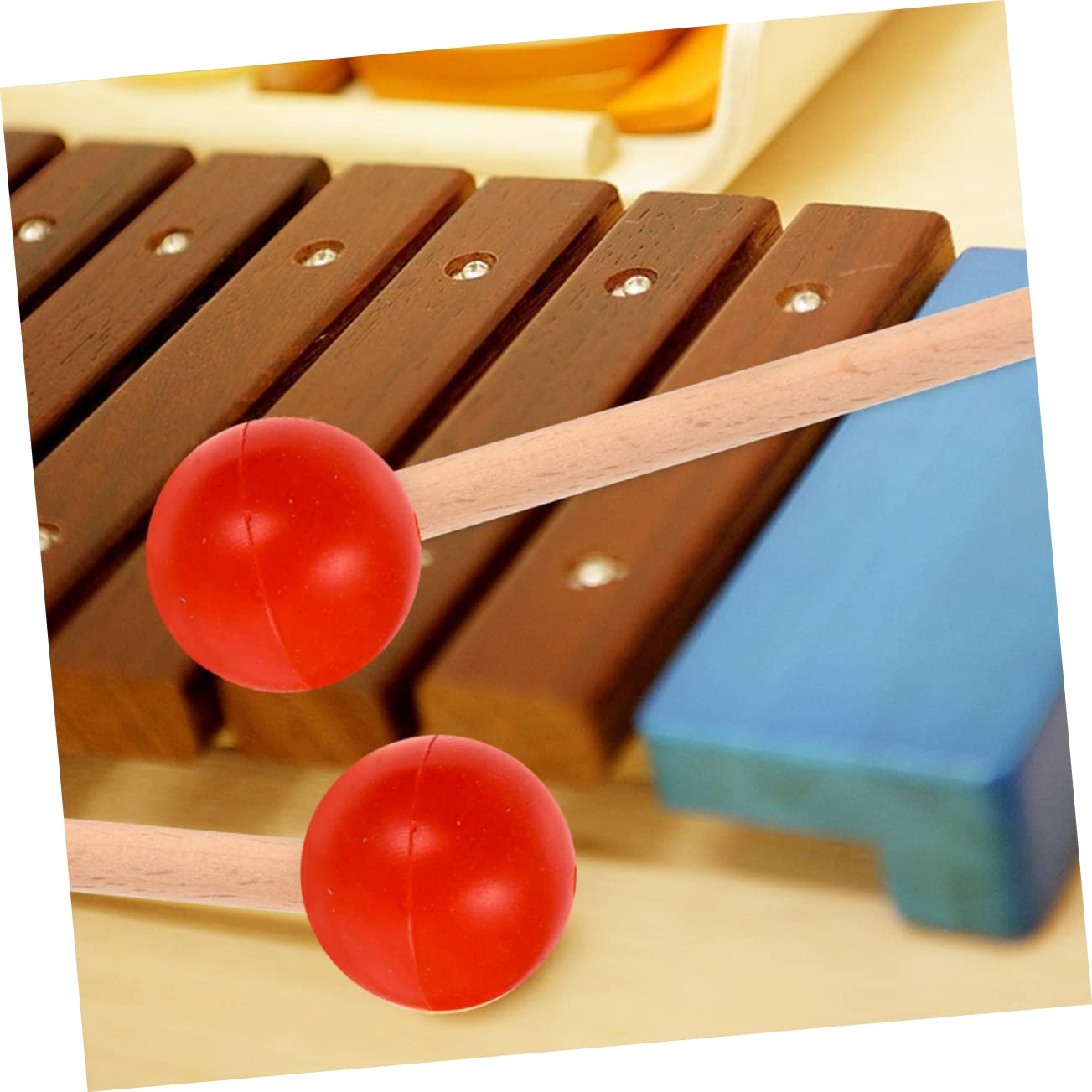 ifundom 6paare Zwei Zungentrommel Schlägel Mit Holzgriff Percussion Instrument Mallets Für Marimba Yoga Teiliges Für Anfänger Profis