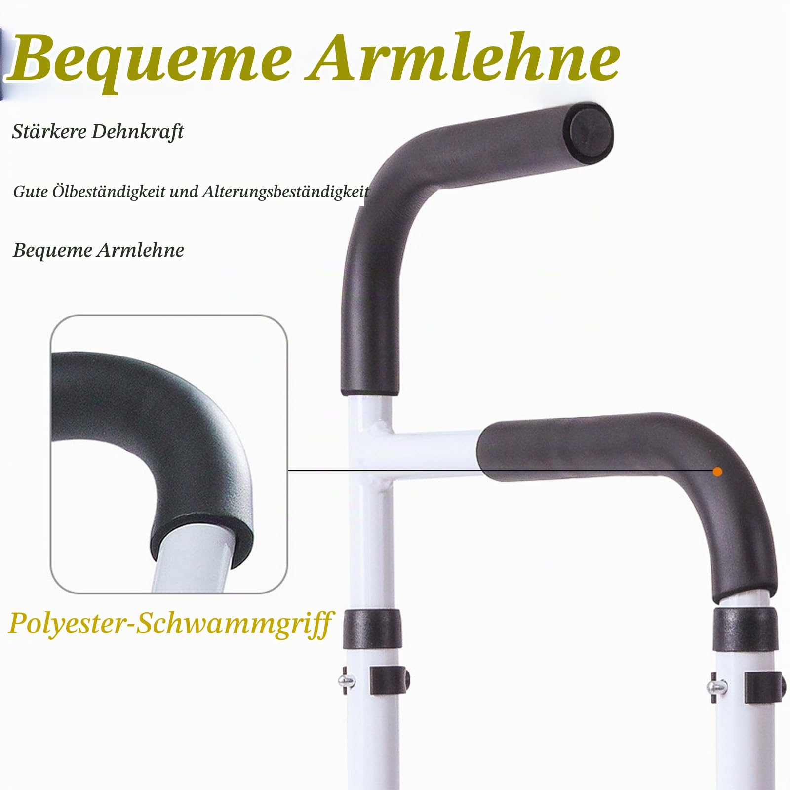Treppensteighilfe aus Aluminium, Treppenhebehilfe Verstellbare Höhe 76 cm-117 cm, Stabiler Treppenstock, Höhenverstellbar Gehhilfe für Senioren Erwachsene, Tragfähigkeit 136 KG
