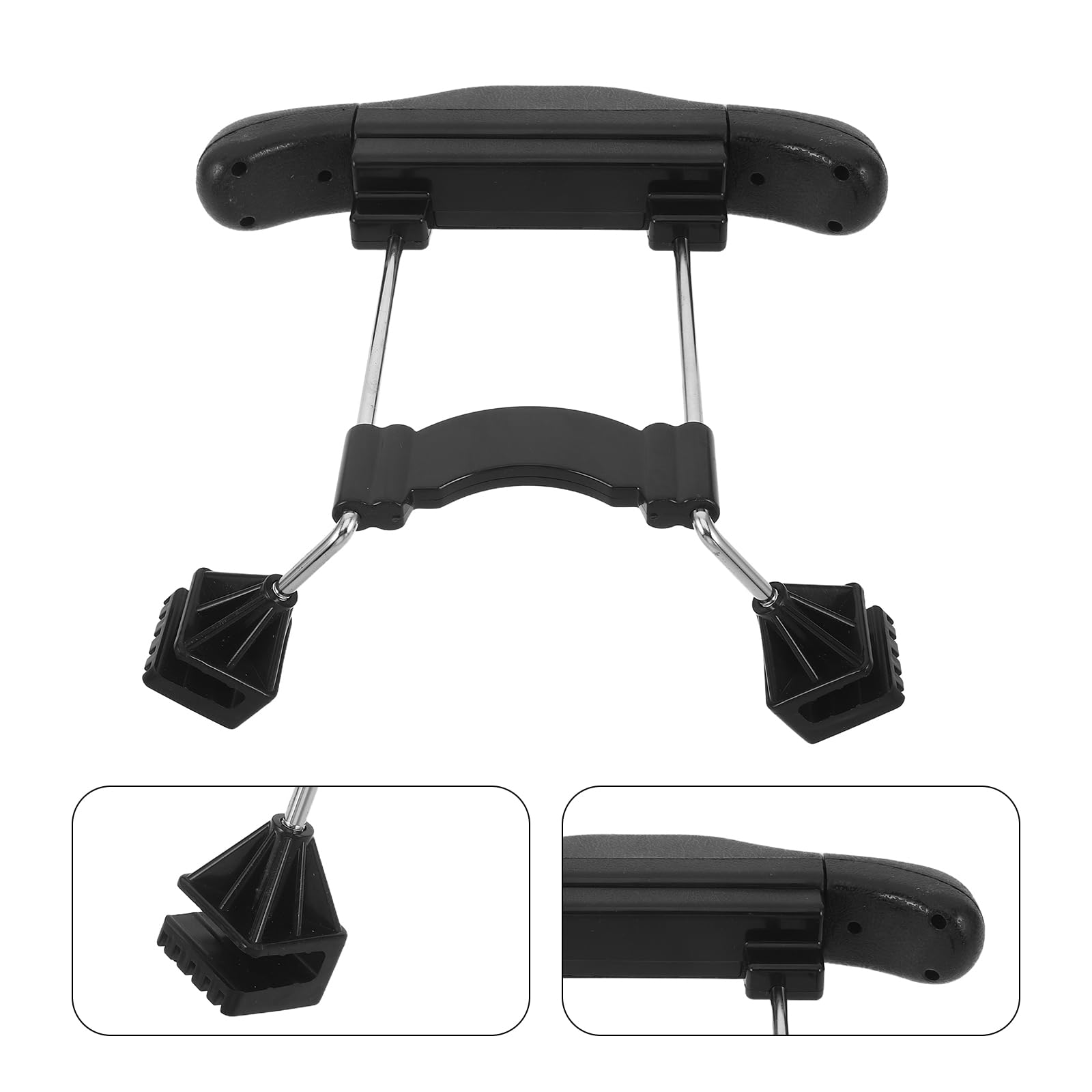 Cabilock Appendiabiti da Sedile per Auto Regolabile in Plastica Nera, Gancio Posteriore per Poggiatesta, Porta Abiti Multifunzione per Camicie e Giacche, per Viaggi e Organizzazione