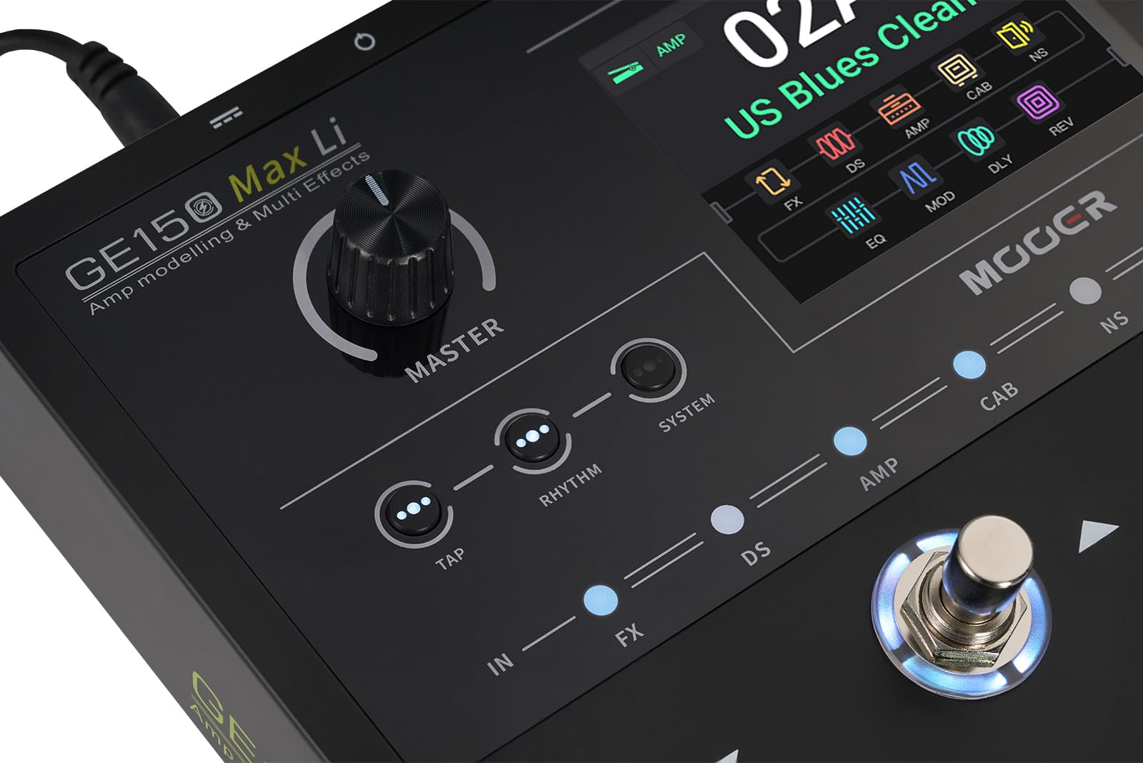 Mooer GE150 Max LI Multi Effects - Pedale, con batteria