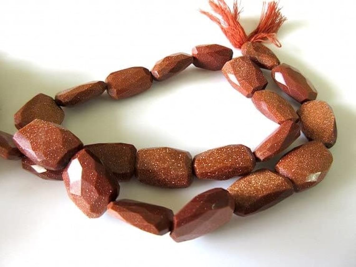 Sunstone tumbles perles de soleil facettées pour bijoux énergétiques et inspirants