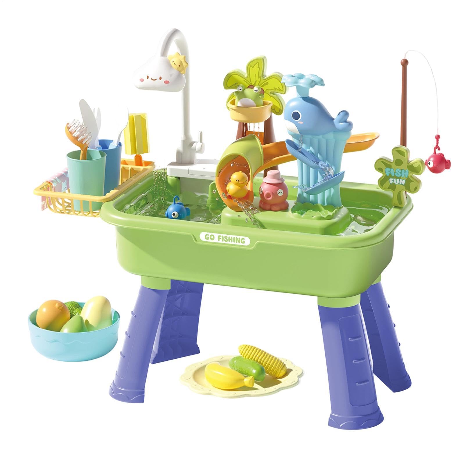 Wasser-Aktivitätstisch Pädagogisches spielzeug | Sommer Outdoor Spielzeug für draußen Für Mädchen Vorschulkinder Terrasse Camping Zuhause Badezimmer Spielzimmer Urlaub