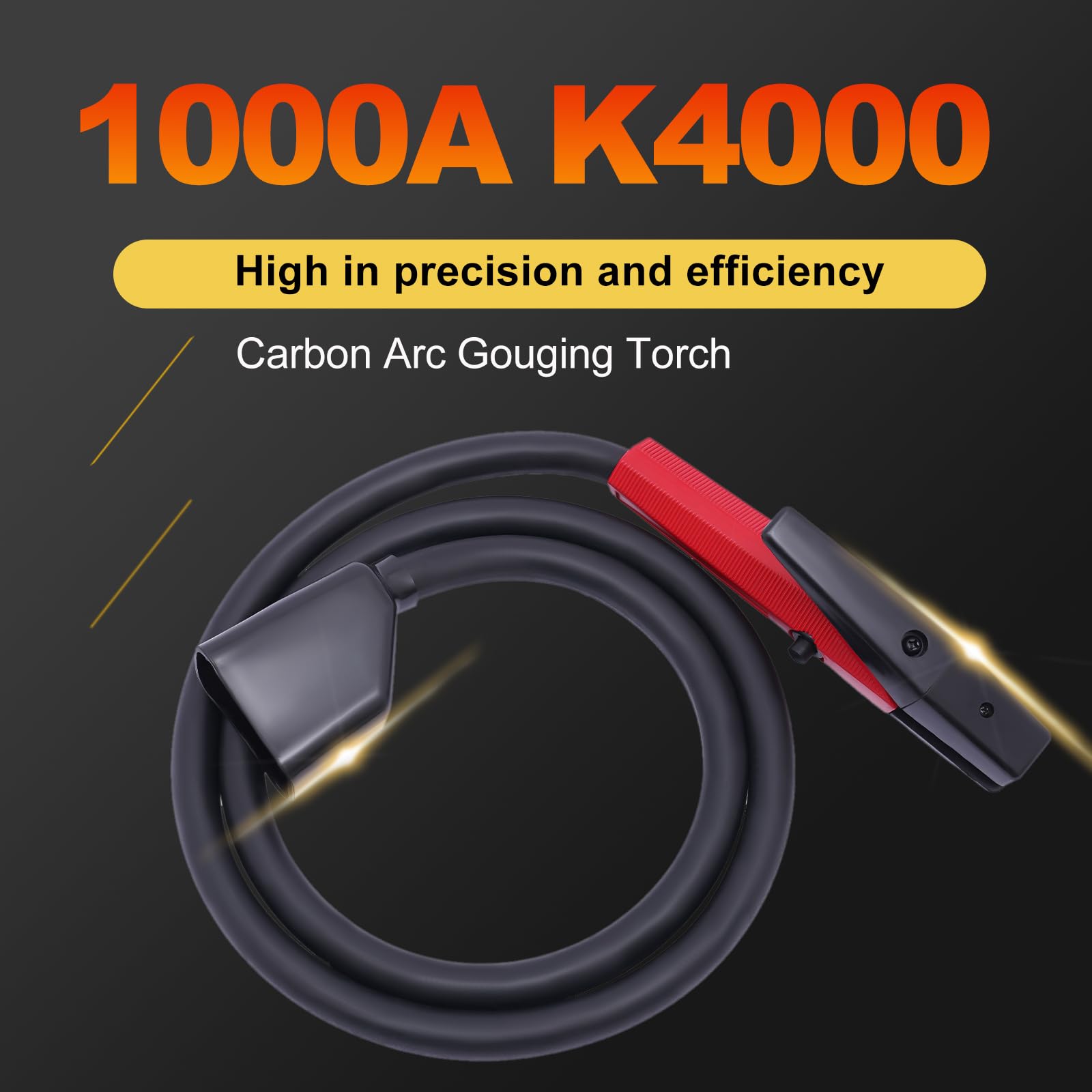 1000Amp K4000 Carbon Arc Gouging Torch, Arc Air Gouging Torch, Portable Replacement Welding Gun with 7ft Cable