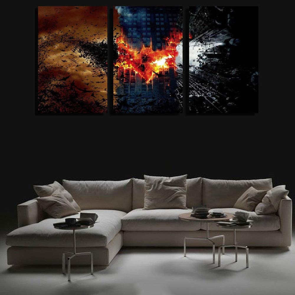 Tableau sur toile triptyque pour habiller un grand mur vide de salon