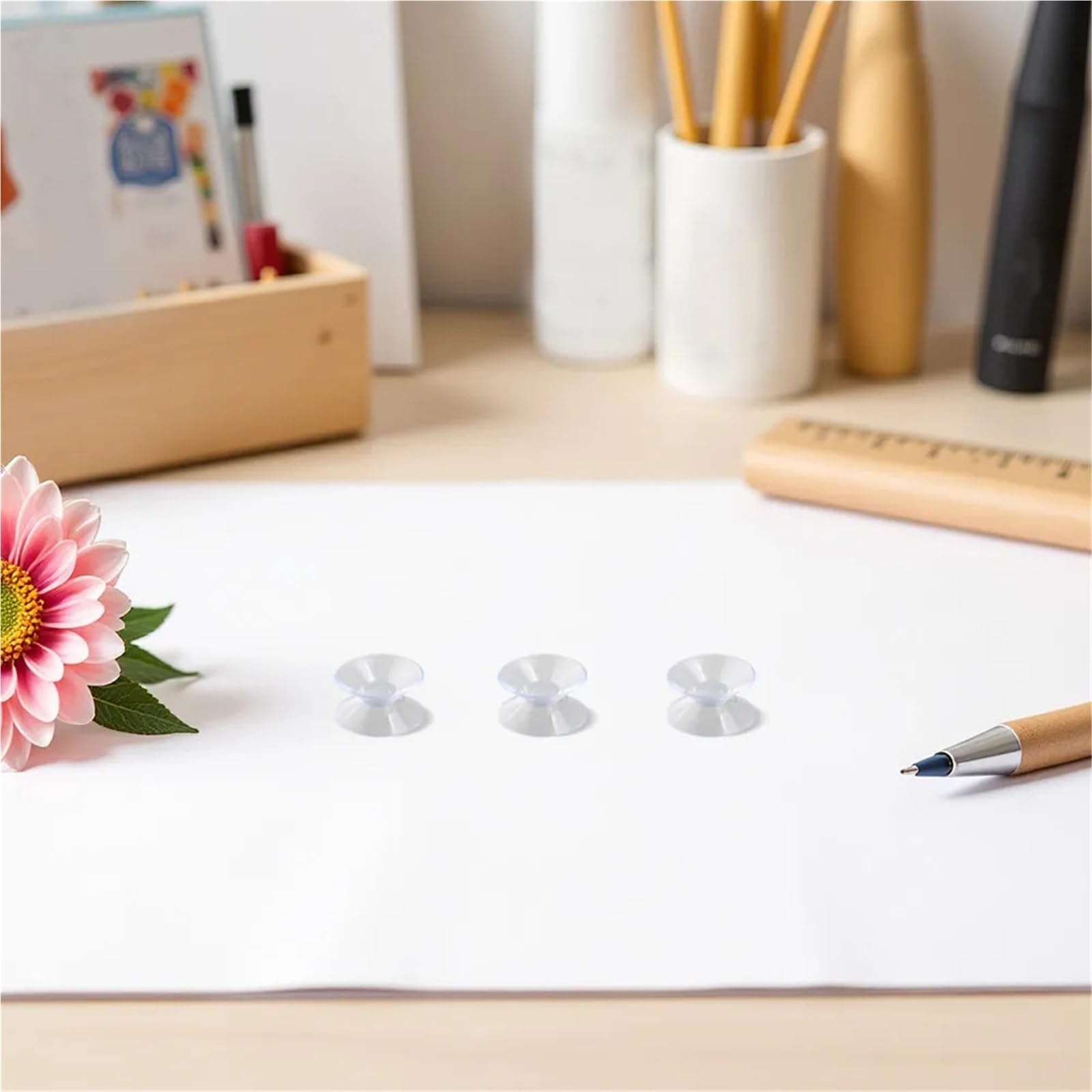40 szt. Dwustronnych przyssawek 30 mm przezroczystych
